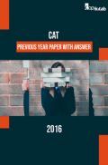 CAT 2016 Previous Year Paper With Answer